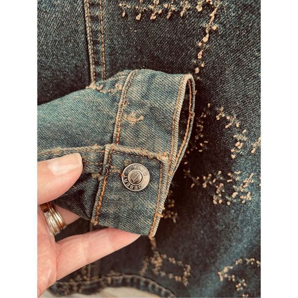 Vintage 80’s Dessert Diva by Sherry Holt size Medium dark wash denim jacket - Picture 4 of 8